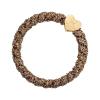 By Eloise London Gold Heart Ластик за коса за жени 1 бр Нюанс Bronze