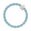 By Eloise London Metallic Silver Star Ластик за коса за жени 1 бр Нюанс Light Blue