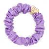 By Eloise London Silk Scrunchie Gold Heart Ластик за коса за жени 1 бр Нюанс Lilac