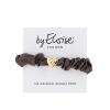 By Eloise London Silk Scrunchie Gold Heart Ластик за коса за жени 1 бр Нюанс Mocha