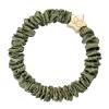 By Eloise London Skinny Silk Scrunchie Gold Star Ластик за коса за жени 1 бр Нюанс Olive Green