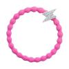 By Eloise London Silver Bling Diamanté Bolt Ластик за коса за жени 1 бр Нюанс Neon Pink