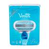 Gillette Venus Подаръчен комплект самобръсначка с една глава 1 бр + резервни глави 1 бр + гел за бръснене Satin Care Pure &amp; Delicate 75 ml