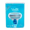 Gillette Venus Подаръчен комплект самобръсначка с една глава 1 бр + резервни глави 1 бр + гел за бръснене Satin Care Pure &amp; Delicate 75 ml