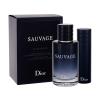 Dior Sauvage Подаръчен комплект EDT 100 ml + EDT 10 ml увредена кутия