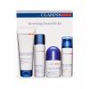 Clarins Men Grooming Essentials Подаръчен комплект хидратиращ балсам за лице 50 ml + шампоан 2v1 100 ml + гел за бръснене 50 ml + антиперспирант рол-он 50 ml