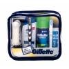 Gillette Mach3 Travel Kit Подаръчен комплект самобръсначка с една глава 1 бр + пяна за бръснене 75 ml + балсам след бръснене 75 ml + шампоан 90 ml + паста за зъби 15 ml + четка за зъби 1 бр