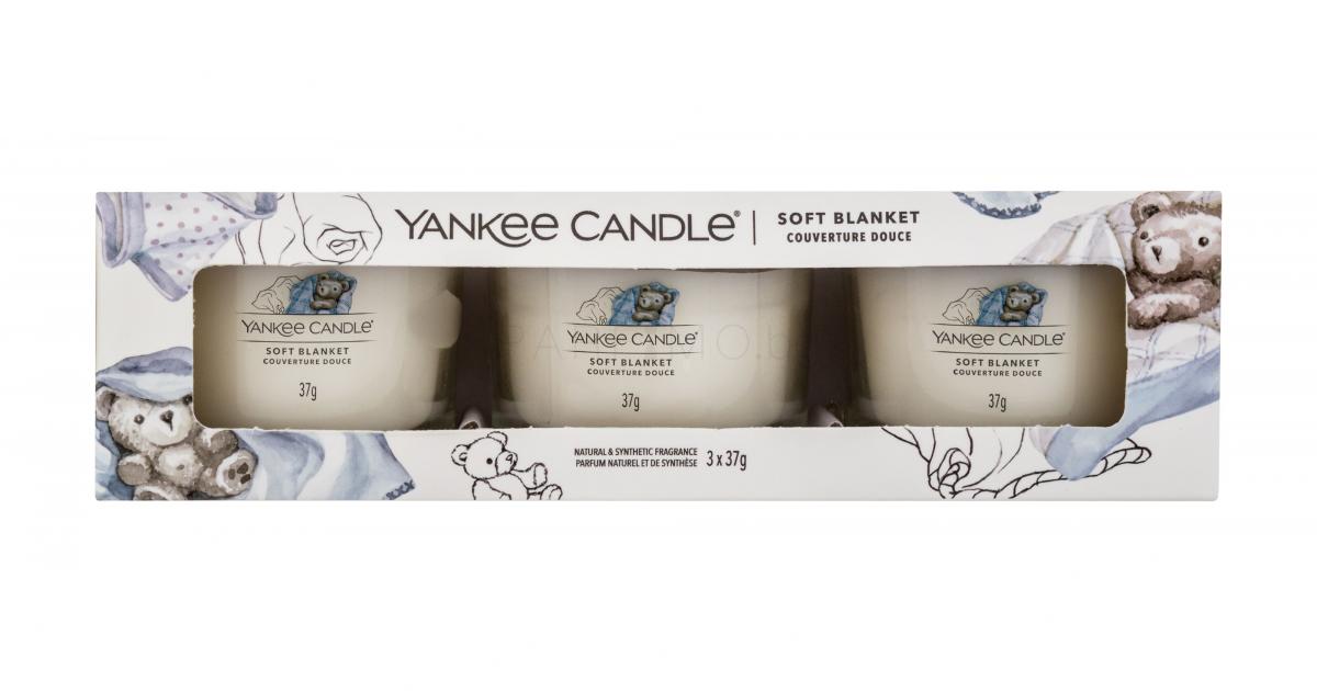Yankee Candle Soft Blanket Подаръчен комплект ароматизирана свещ 3 x 37