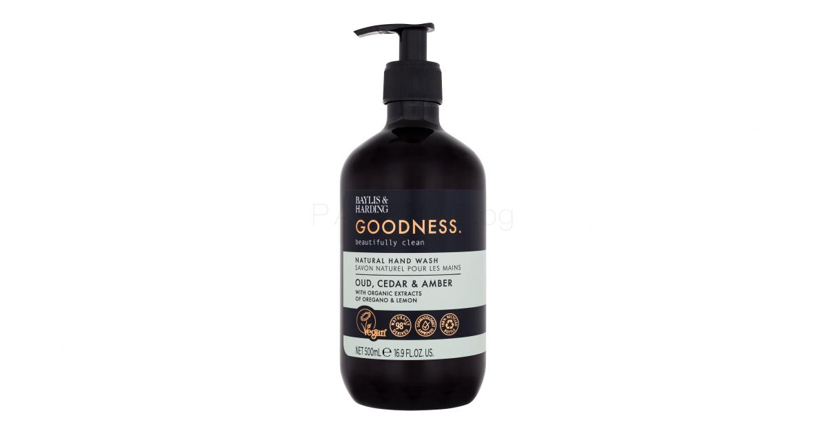 Baylis & Harding Goodness Oud, Cedar & Amber Natural Hand Wash Течни