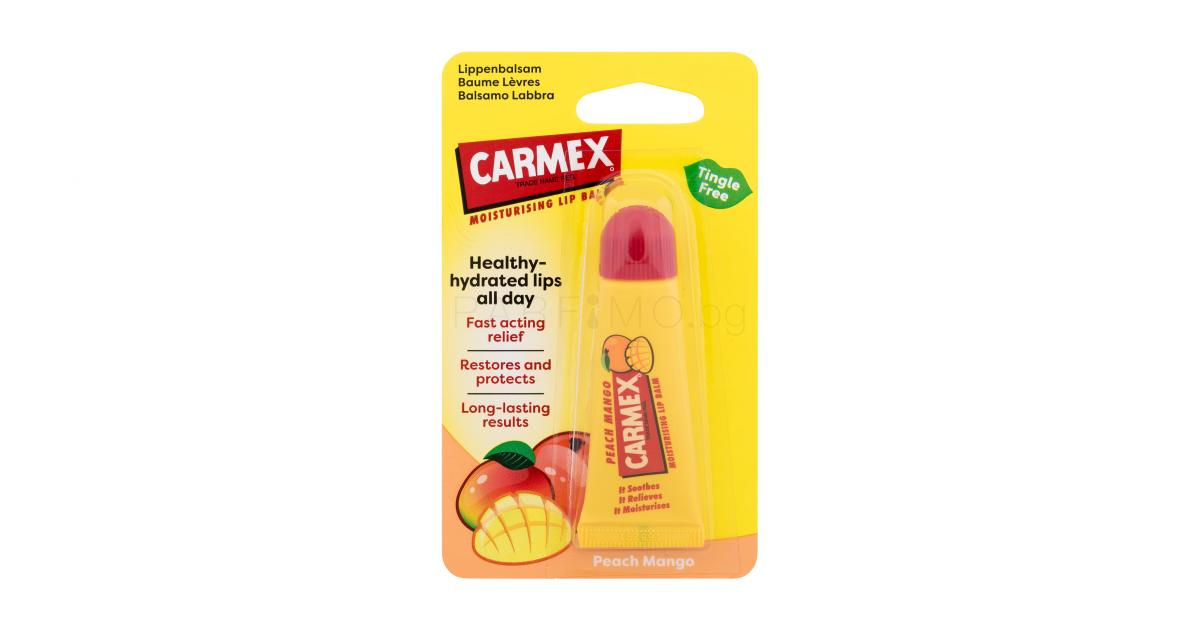 Carmex Peach Mango Балсам за устни за жени 10 гр Parfimo.bg