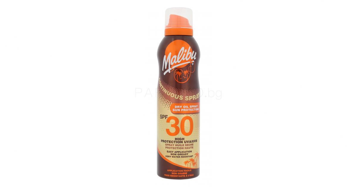 Malibu Continuous Spray Dry Oil SPF30 Слънцезащитна козметика за тяло