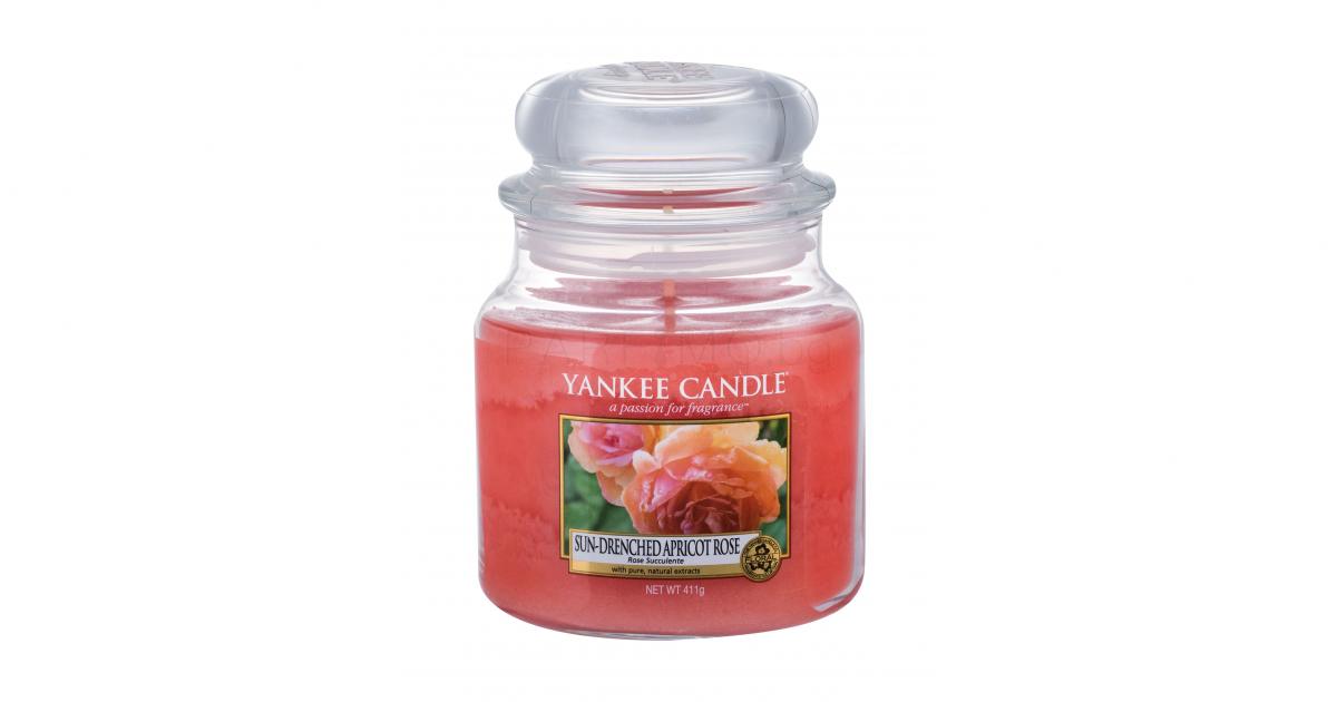 Yankee Candle SunDrenched Apricot Rose Ароматна свещ 411 гр Parfimo.bg