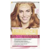 L'Oréal Paris Excellence Creme Triple Protection Боя за коса за жени 48 ml Нюанс 7,43 Dark Copper Gold Blonde