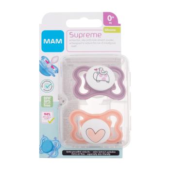 MAM Supreme Silicone Pacifier 0m+ Violet & Orange