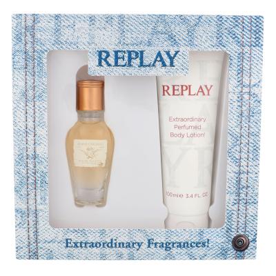 Replay Jeans Original! For Her Подаръчен комплект EDT 20 ml + лосион за тяло 100 ml увредена кутия