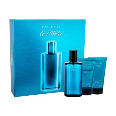 Davidoff Cool Water Подаръчен комплект EDT 75 ml + душ гел 50 ml + балсам след бръснене 50 ml увредена кутия