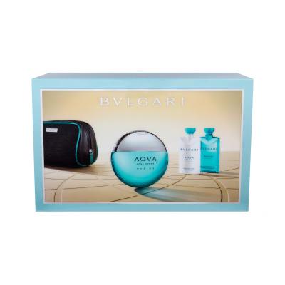 Bvlgari Aqva Pour Homme Marine Подаръчен комплект EDT 100 ml + балсам след бръснене 75 ml + душ гел 75 ml + козметична чантичка увредена кутия