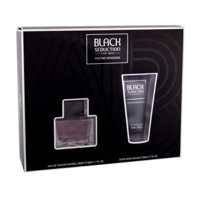 Banderas Seduction in Black Подаръчен комплект EDT 50 ml + балсам след бръснене 50 ml увредена кутия
