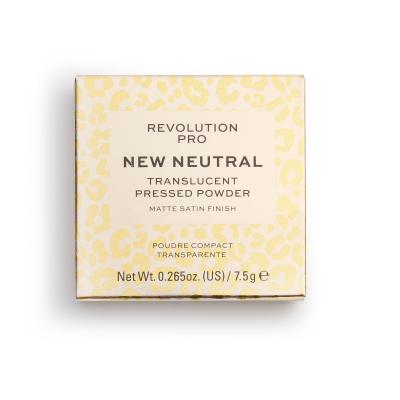 Revolution Pro New Neutral Pressed Powder Пудра за жени 7,5 гр Нюанс Translucent