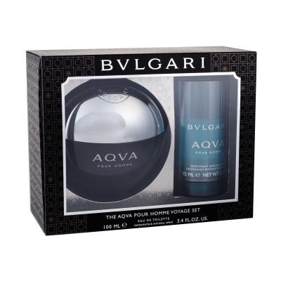 Bvlgari Aqva Pour Homme Подаръчен комплект EDT 100 ml + деостик 75 ml увредена кутия