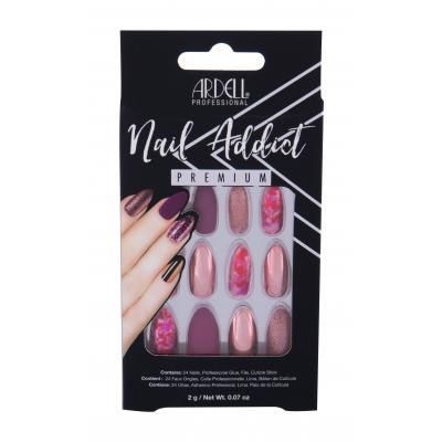 Ardell Nail Addict Premium Изкуствени нокти за жени Нюанс Chrome Pink Foil Комплект