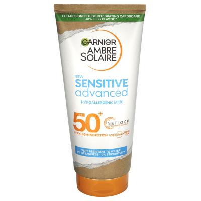 Garnier Ambre Solaire Sensitive Advanced Hypoallergenic Milk SPF50+ Слънцезащитна козметика за тяло 200 ml