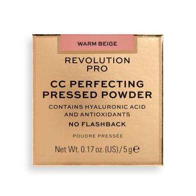 Revolution Pro CC Perfecting Press Powder Пудра за жени 5 гр Нюанс Warm Beige