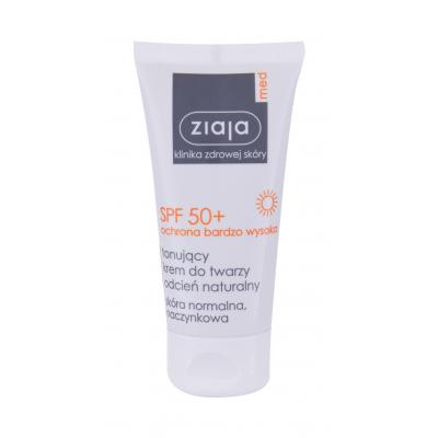 Ziaja Med Protective Tinted SPF50+ Слънцезащитен продукт за лице за жени 50 ml Нюанс Natural