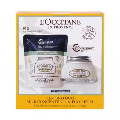 L'Occitane Almond (Amande) Milk Concentrate Подаръчен комплект крем за тяло 200 ml + крем за тяло пълнител 200 ml