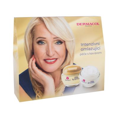 Dermacol Gold Elixir Подаръчен комплект дневен крем за лице 50 ml + нощен крем за лице 50 ml увредена кутия