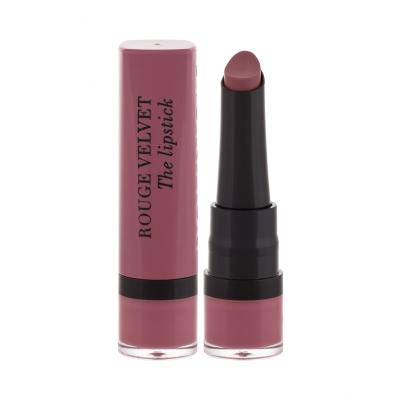 BOURJOIS Paris Rouge Velvet The Lipstick Червило за жени 2,4 g Нюанс 19 Place Des Roses