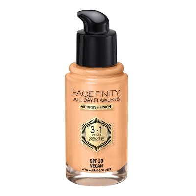 Max Factor Facefinity All Day Flawless SPF20 Фон дьо тен за жени 30 ml Нюанс W76 Warm Golden