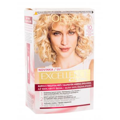 L'Oréal Paris Excellence Creme Triple Protection Боя за коса за жени 48 ml Нюанс 10 Lightest Ultimate Blonde