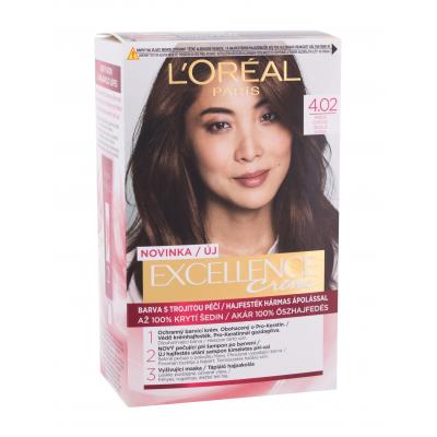 L'Oréal Paris Excellence Creme Triple Protection Боя за коса за жени 48 ml Нюанс 4,02 Tempting Brunette Brown