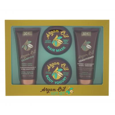 Xpel Argan Oil Подаръчен комплект шампоан 100 ml + балсам 100 ml + йогурт за тяло 50 g + маска за коса  50 g