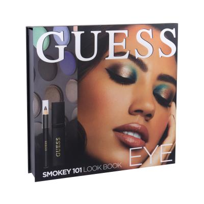 GUESS Look Book Eye Подаръчен комплект сенки за очи 12 x 1,16 g + спирала Black 4 ml + молив за очи Black 0,5 g + огледало увредена кутия