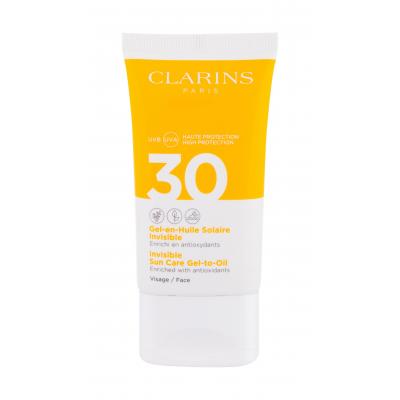 Clarins Sun Care Invisible Gel-to-Oil SPF30 Слънцезащитен продукт за лице за жени 50 ml