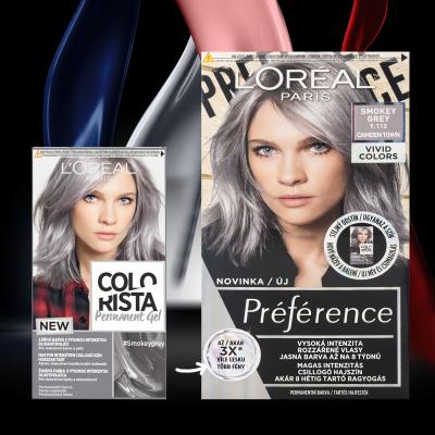 L&#039;Oréal Paris Colorista Permanent Gel Боя за коса за жени 60 ml Нюанс Smokey Grey