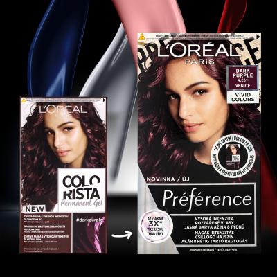 L&#039;Oréal Paris Colorista Permanent Gel Боя за коса за жени 60 ml Нюанс Dark Purple