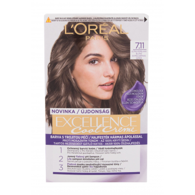 L'Oréal Paris Excellence Cool Creme Боя за коса за жени 48 ml Нюанс 7,11 Ultra Ash Blond