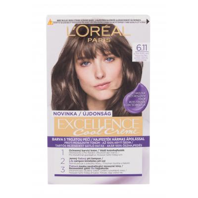 L'Oréal Paris Excellence Cool Creme Боя за коса за жени 48 ml Нюанс 6,11 Ultra Ash Dark Blond