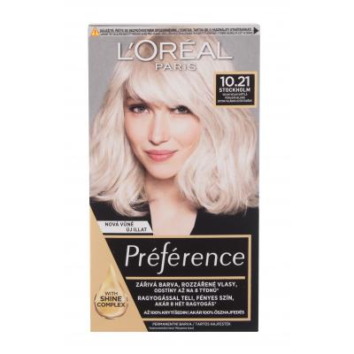 L&#039;Oréal Paris Préférence Боя за коса за жени 60 ml Нюанс 10,21 Stockholm