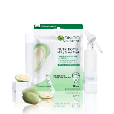 Garnier Skin Naturals Nutri Bomb Almond Milk + Hyaluronic Acid Маска за лице за жени 1 бр