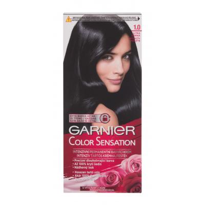 Garnier Color Sensation Боя за коса за жени 40 ml Нюанс 1,0 Ultra Onyx Black