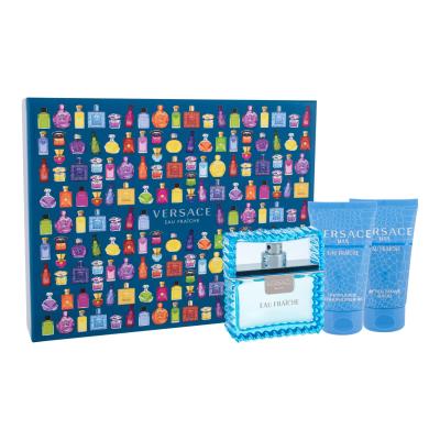 Versace Man Eau Fraiche Подаръчен комплект EDT 50 ml + душ гел 50 ml + афтършейв 50 ml увредена кутия
