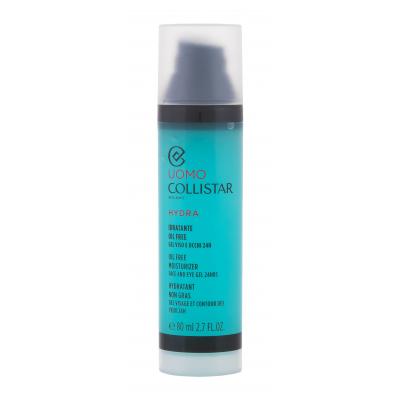 Collistar Uomo Hydra Oil Free Moisturizer Face and Eye Gel Гел за лице за мъже 80 ml