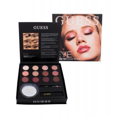 GUESS Look Book Eye Подаръчен комплект сенки за очи 12 x 1,16 g + спирала Black 4 ml + молив за очи Black 0,5 g + огледало