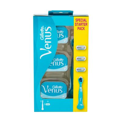 Gillette Venus Подаръчен комплект самобръсначка 1 бр + резервни глави 3 бр увредена кутия