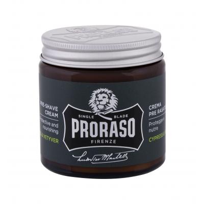 PRORASO Cypress & Vetyver Pre-Shave Cream Продукт преди бръснене за мъже 100 ml