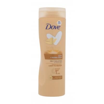 Dove Body Love Care + Visible Glow Self-Tan Lotion Автобронзант за жени 400 ml Нюанс Light to Medium